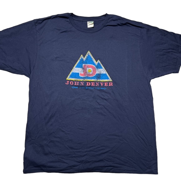 Anvil Other - NWOT Anvil John Denver Rocky Mountain High Graphic T-Shirt Blue Men’s Sz 2XL